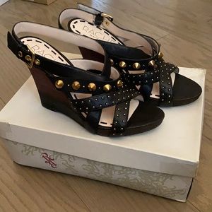 Rachel by Rachel Roy Wedge Studded Sandals